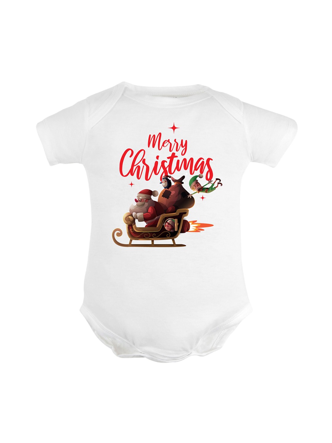 

FFLIRTYGO Infants Printed Pure Cotton Bodysuit, White
