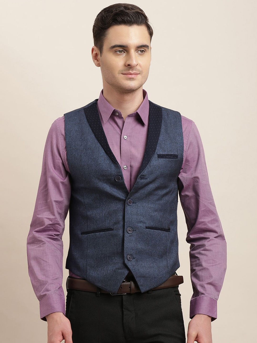 

Turtle Slim-Fit Waistcoat, Navy blue