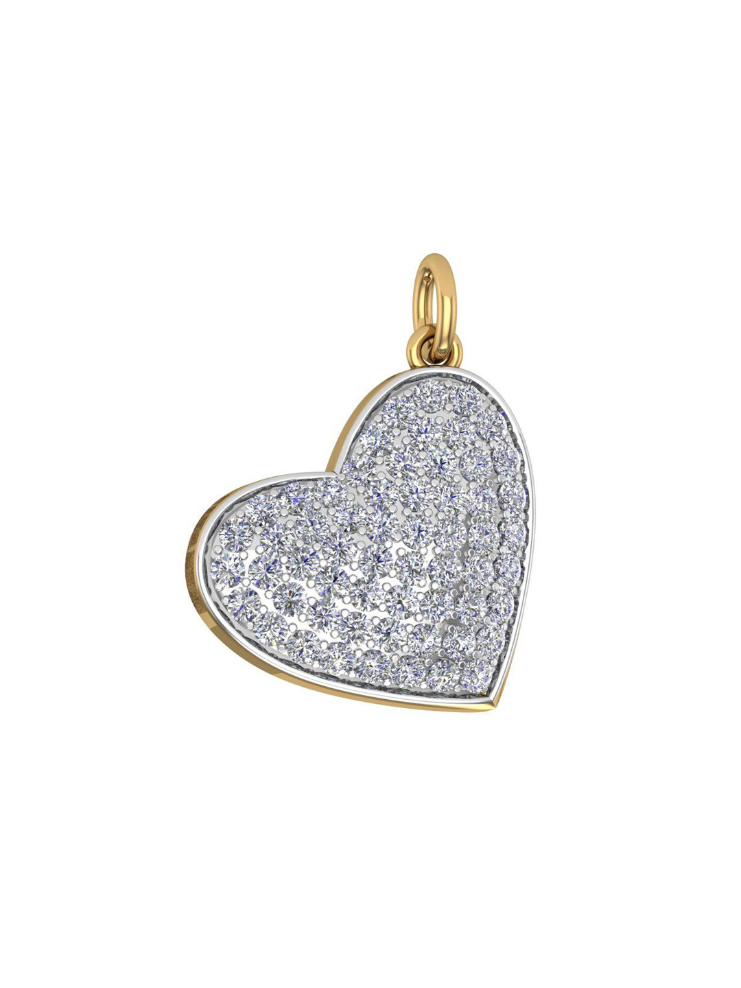 

Raf the label Rhodium-Plated Heart Shaped Pendants, Gold