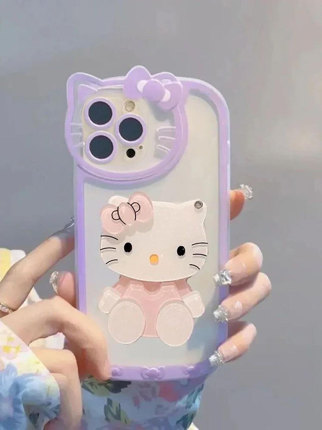 

Luxury Kase Solid Printed iPhone 16 Pro Back Case Mobile Accessories, Purple