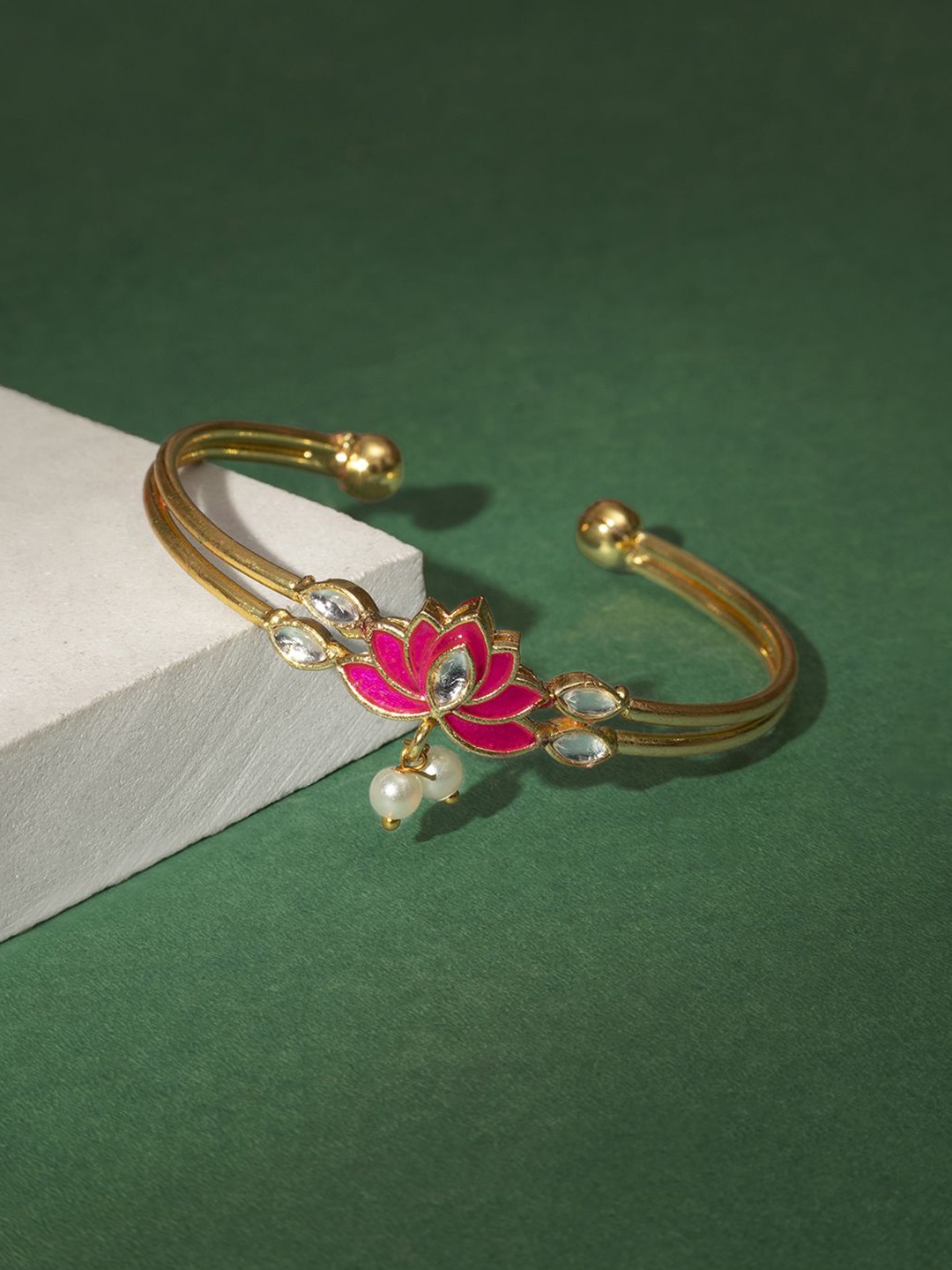 

TEEJH Women Handcrafted Gold-Plated Bangle-Style Bracelet