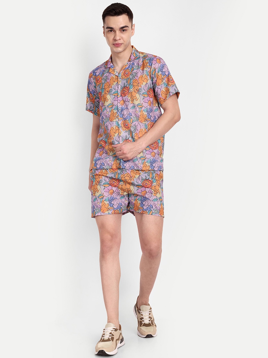 

TILISM Printed Pure Cotton Shirt & Shorts, Multi