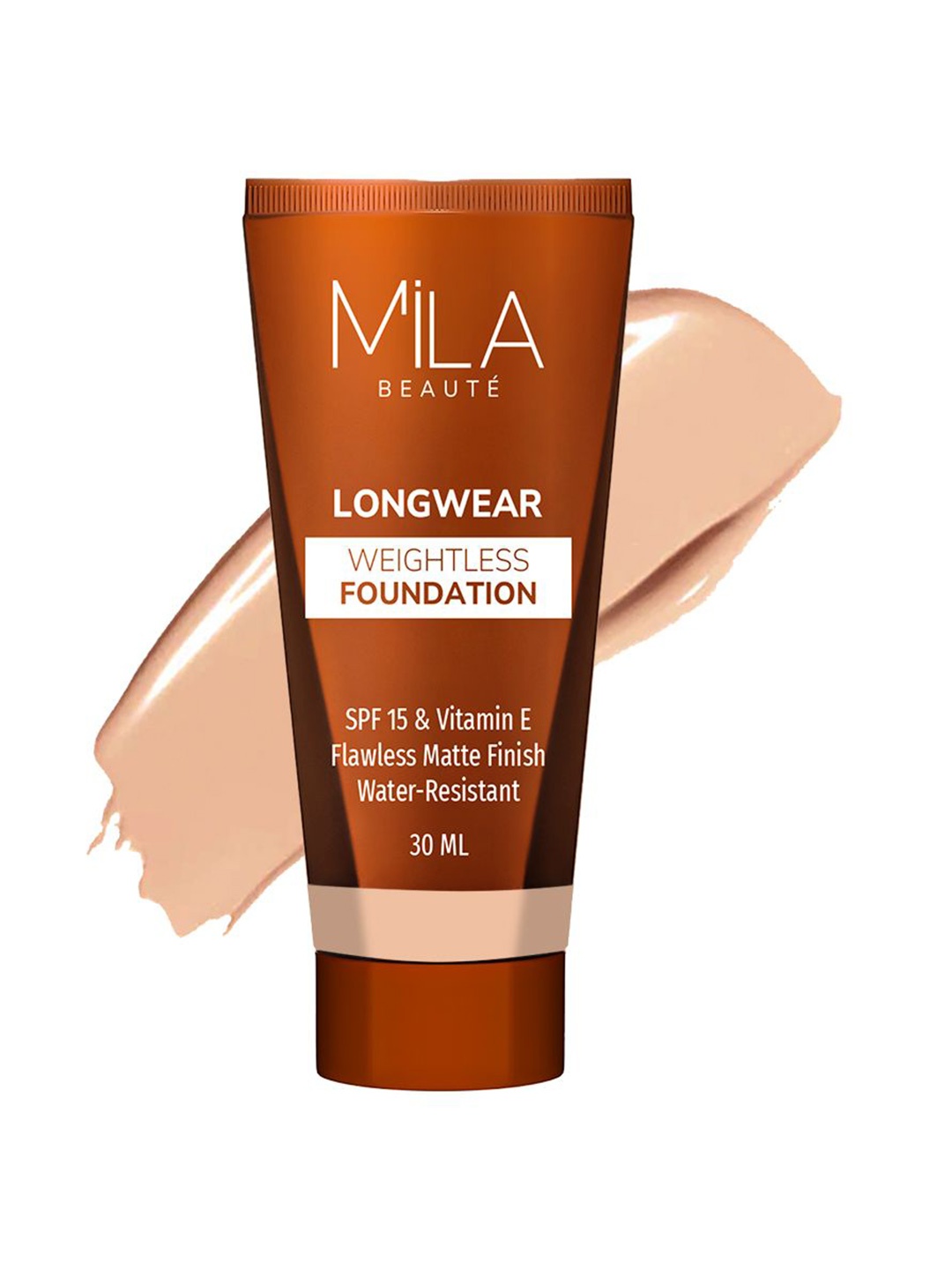 

MILA BEAUTE Longwear Weightless Water Resistant SPF 15 Foundation - 30 ml -Beige - 203