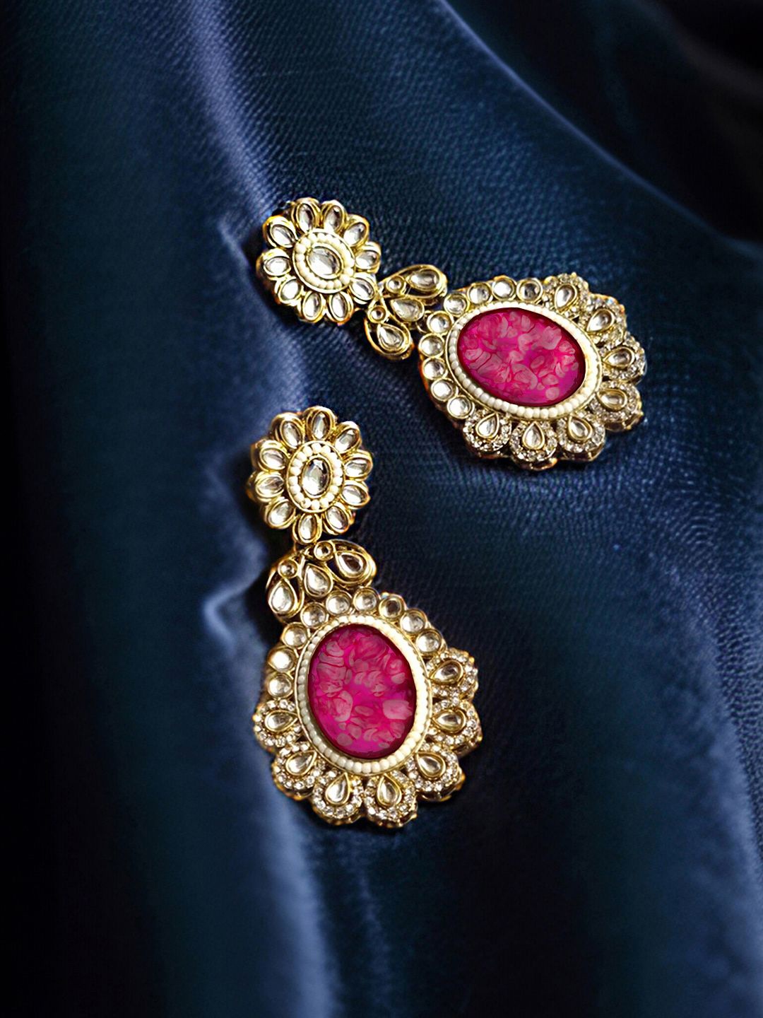 

Kalakrith Milano Floral Drop Earrings, Pink