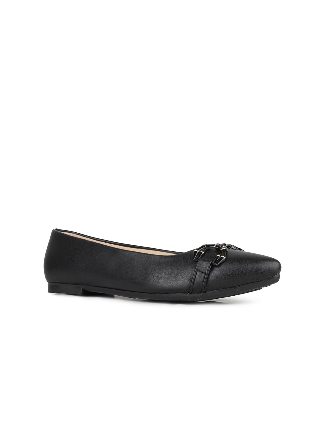 

Inc 5 Women Party Ballerinas with Buckles Flats, Black