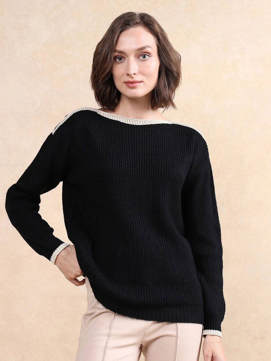 

RAREISM Women Pullover Sweater, Black