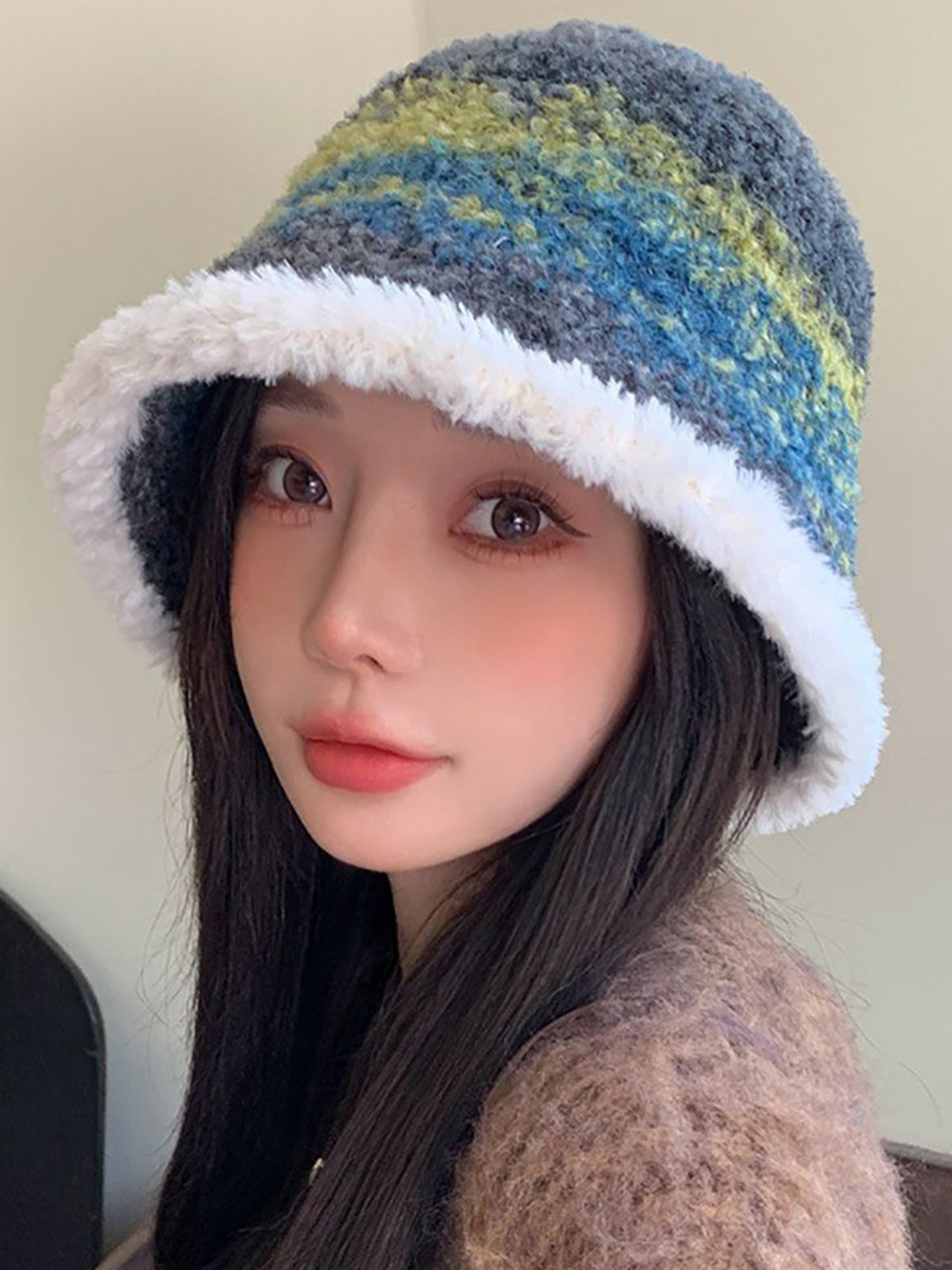 

StyleCast x Revolte Women Self Design Beanie, Blue