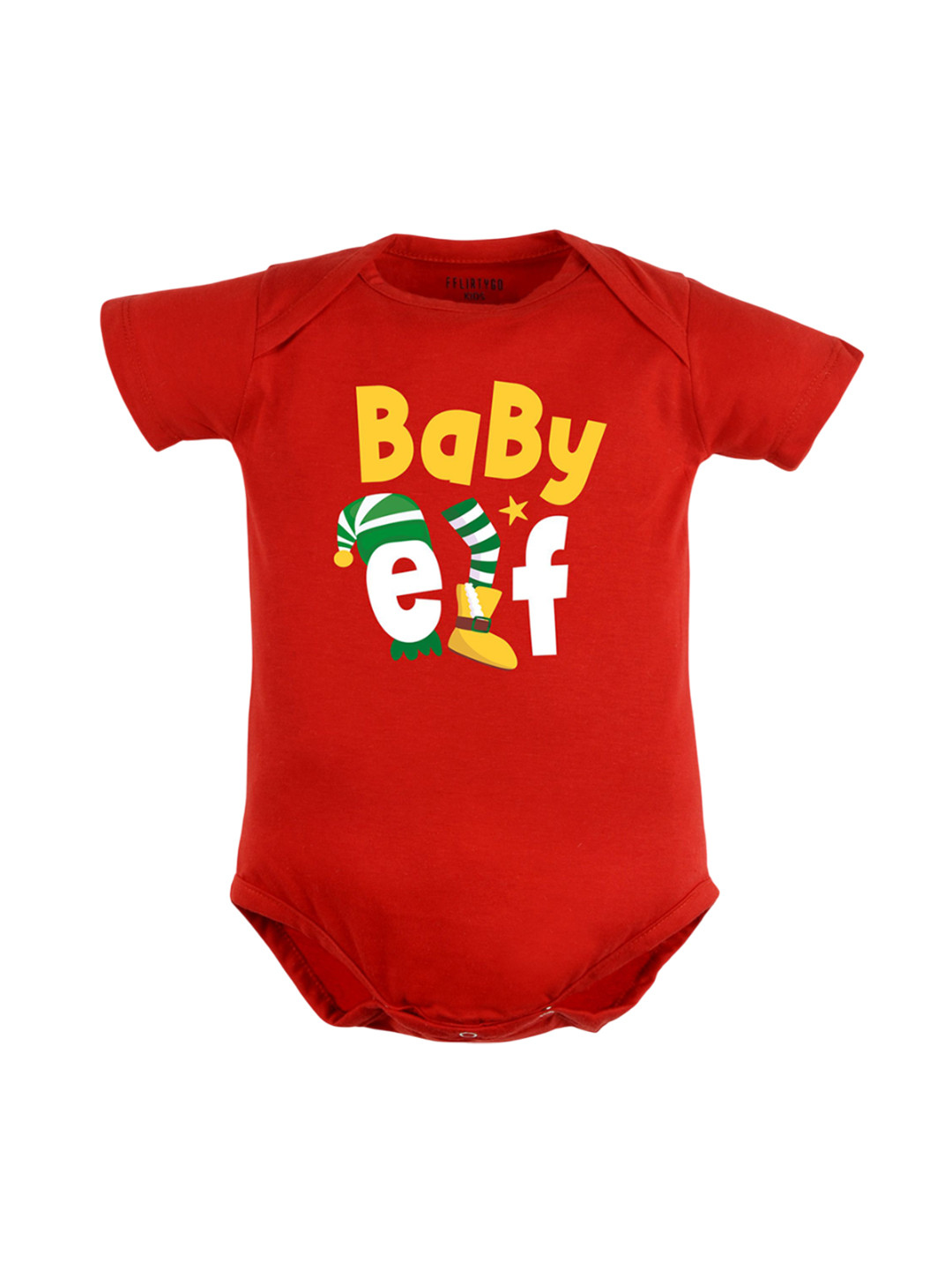 

FFLIRTYGO Infants Printed Cotton Bodysuit, Red