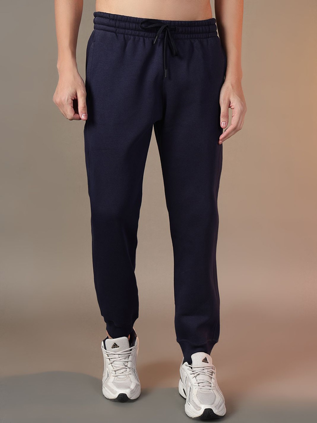 

FCK GOLD Men Regular Fit Mid Rise Track Pants, Navy blue