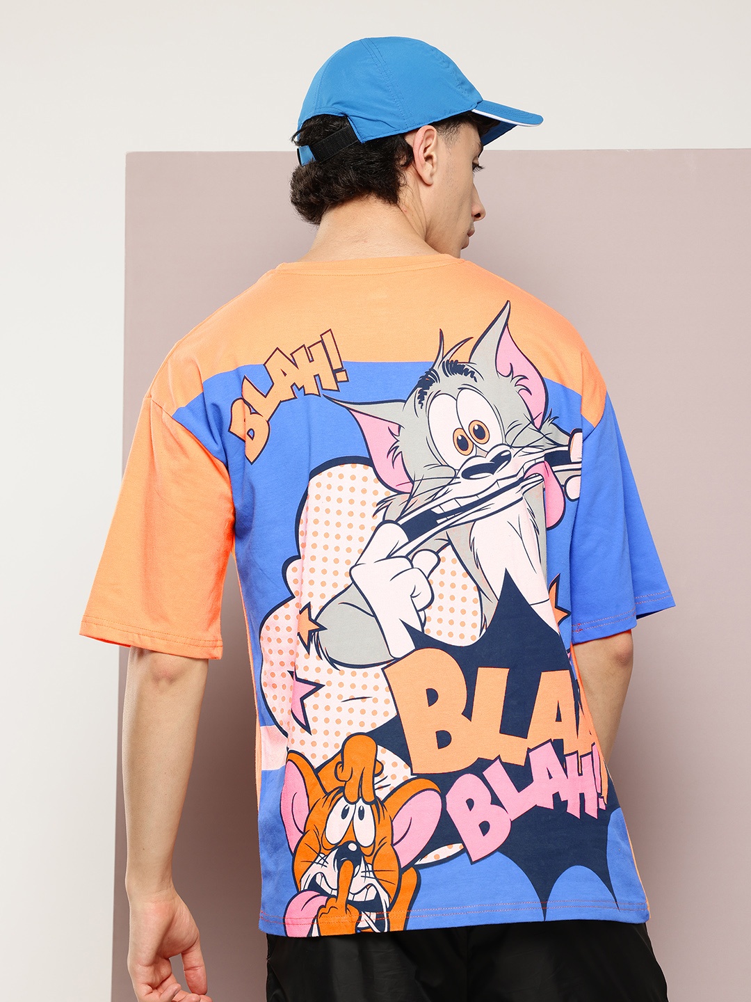 

Kook N Keech Toons Oversized Tom & Jerry Printed T-Shirt, Orange