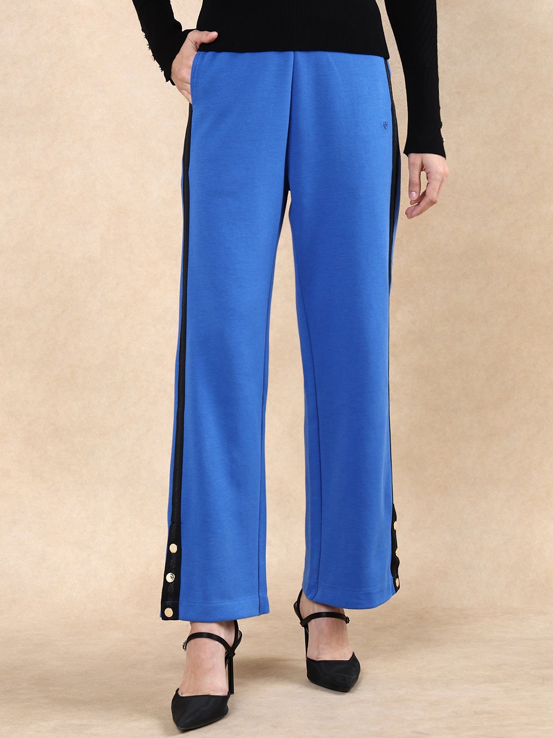 

RAREISM Women Mid Rise Trouser, Blue