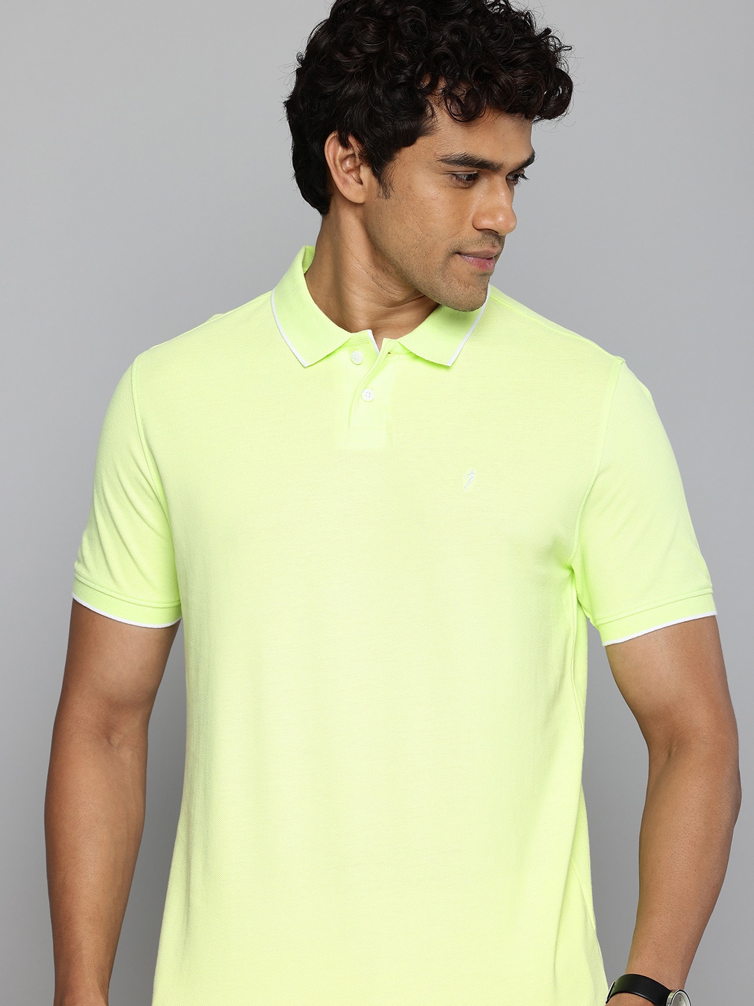 

Indian Terrain Pure Cotton Polo Collar Casual T-shirt, Green