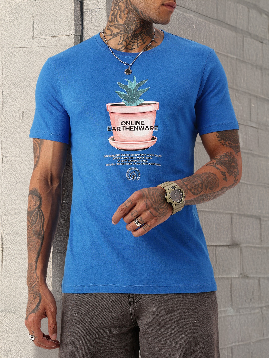 

Kook N Keech Urban Graphic Printed Casual T-shirt, Blue