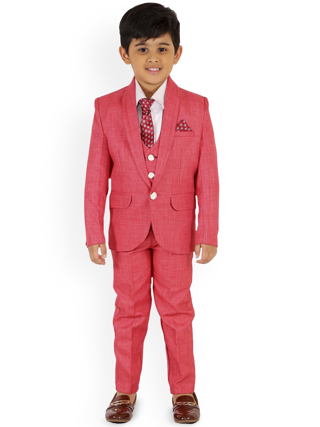 

BAESD Single-Breasted Five-Piece Suit, Pink