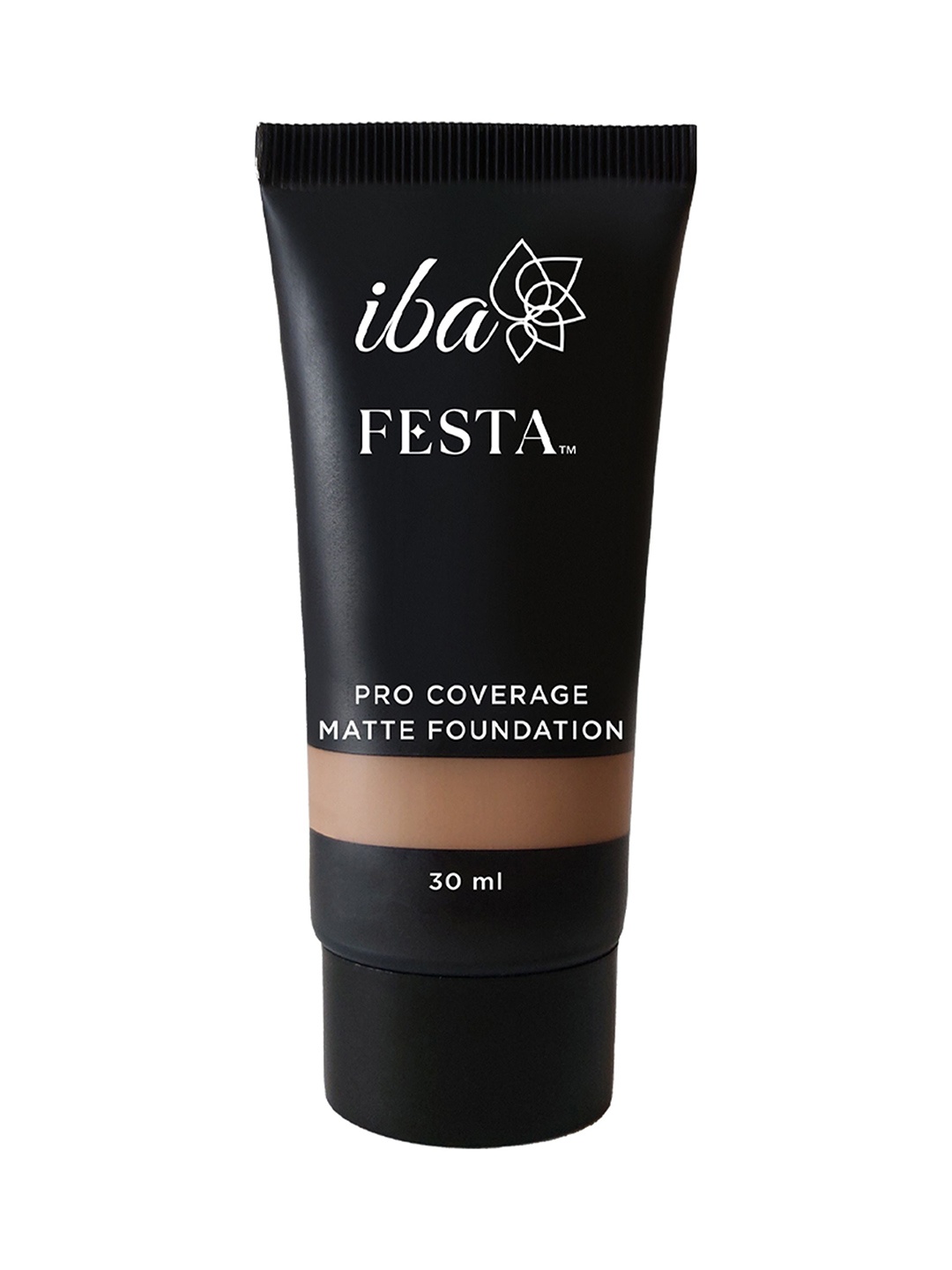 

Iba Festa Pro Coverage Matte Foundation with Hyaluronic Acid & Vitamin E -30 ml - Ivory 01, Black