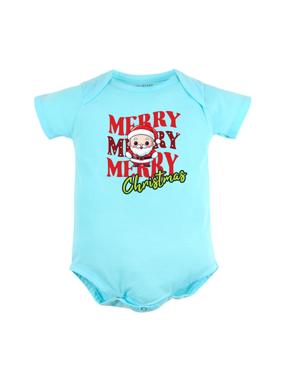 

FFLIRTYGO Infants Printed Pure Cotton Bodysuit, Turquoise blue