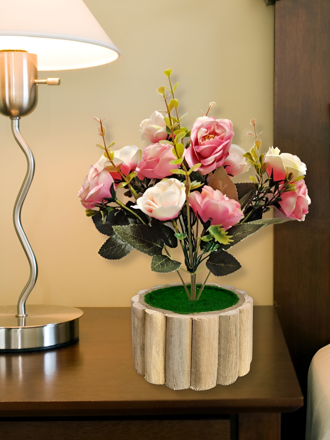

ARTSY Pink 1 Pieces Artificial Flower With Pot