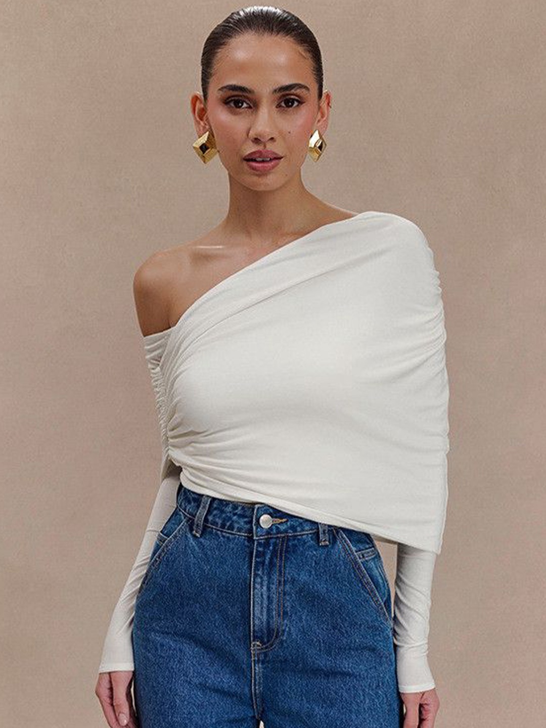 

DressBerry Women Twisted Tube Top, White