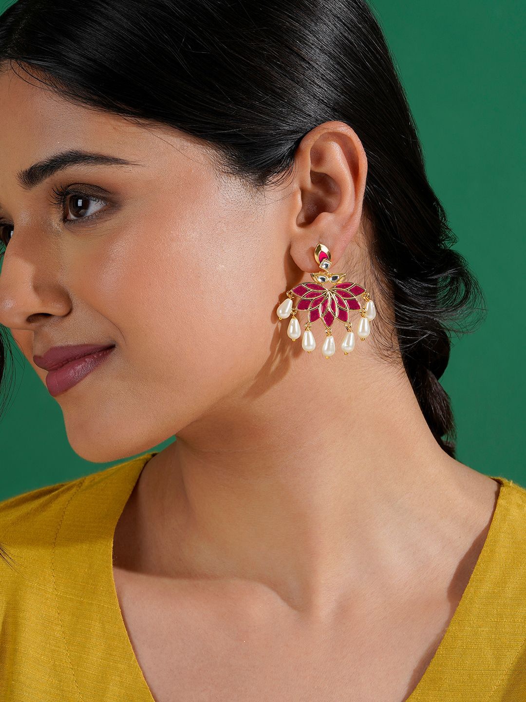 

TEEJH Contemporary Drop Earrings, Fuchsia