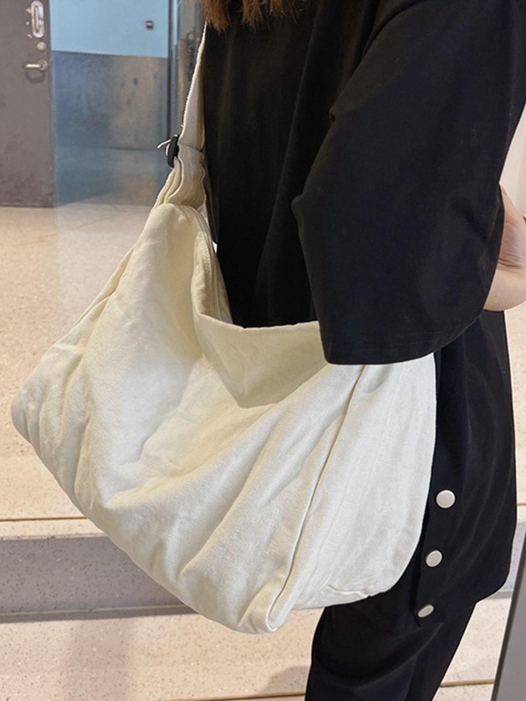

StyleCast Checked Structured Handheld Bag with Tasselled, Na