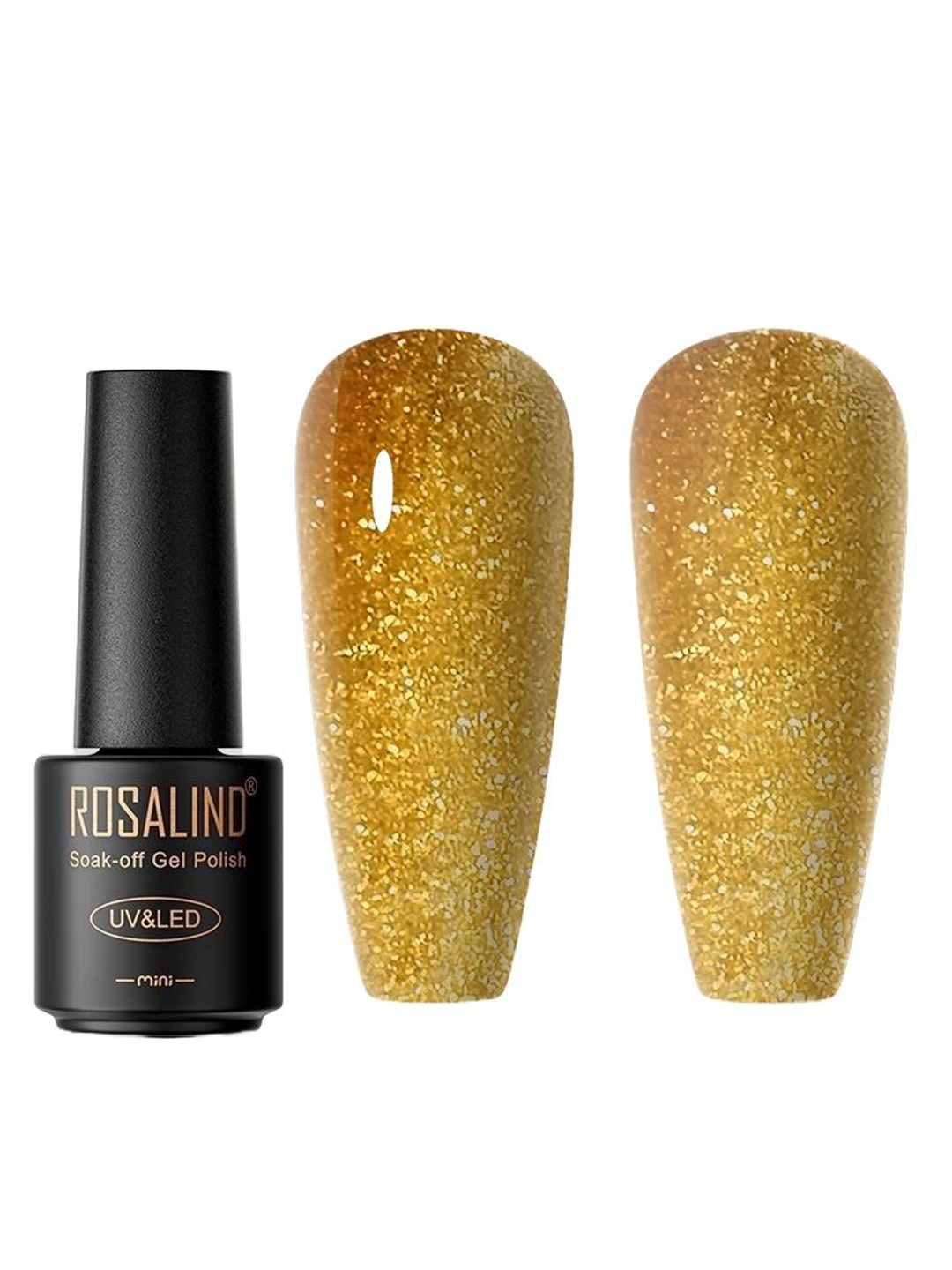 

ROSALIND Soak Off Long Wearing UV LED Mini Gel Nail Polish - 7ml - C027 Yellow, Gold