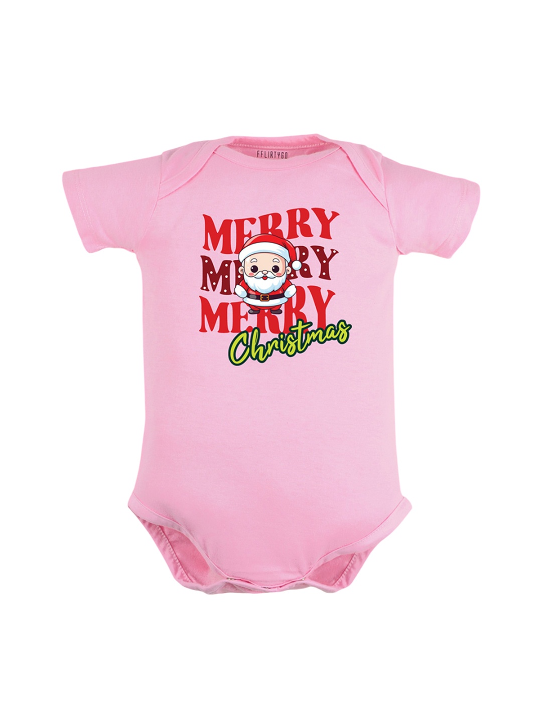 

FFLIRTYGO Infant Printed Pure Cotton Bodysuit, Pink