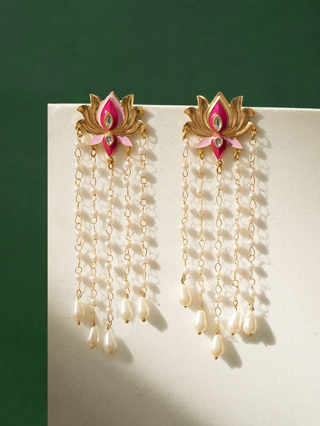 

TEEJH Contemporary Drop Earrings, Rose
