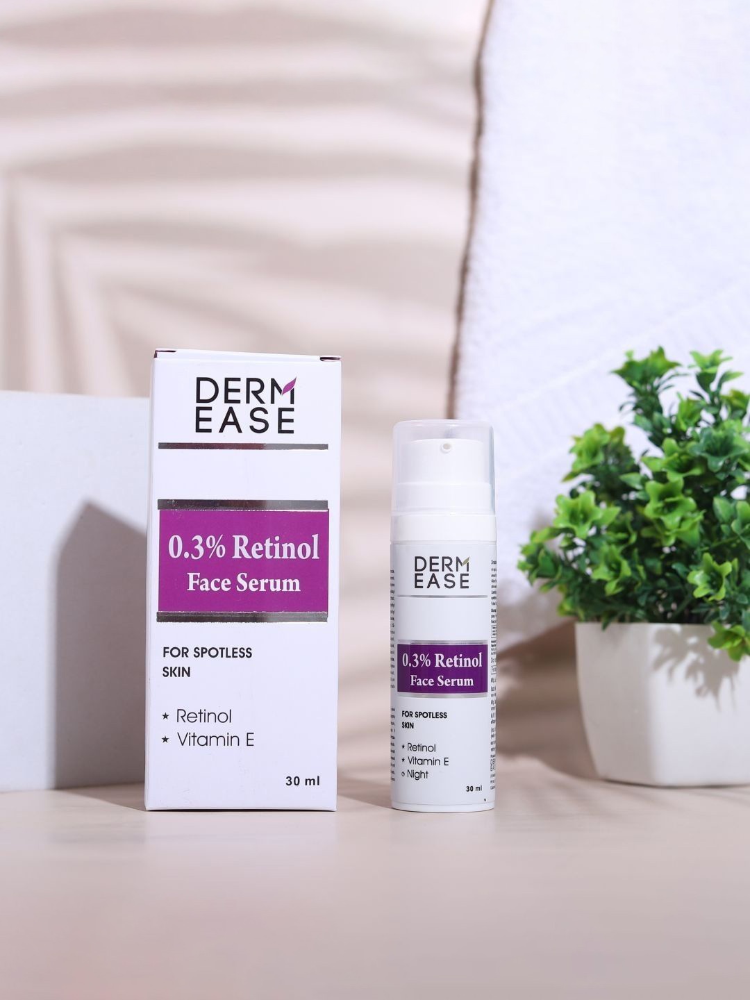 

DERMEASE 0.3 % Retinol Face Serum For Sport less Skin With Vitamin E - 30ml, Nude
