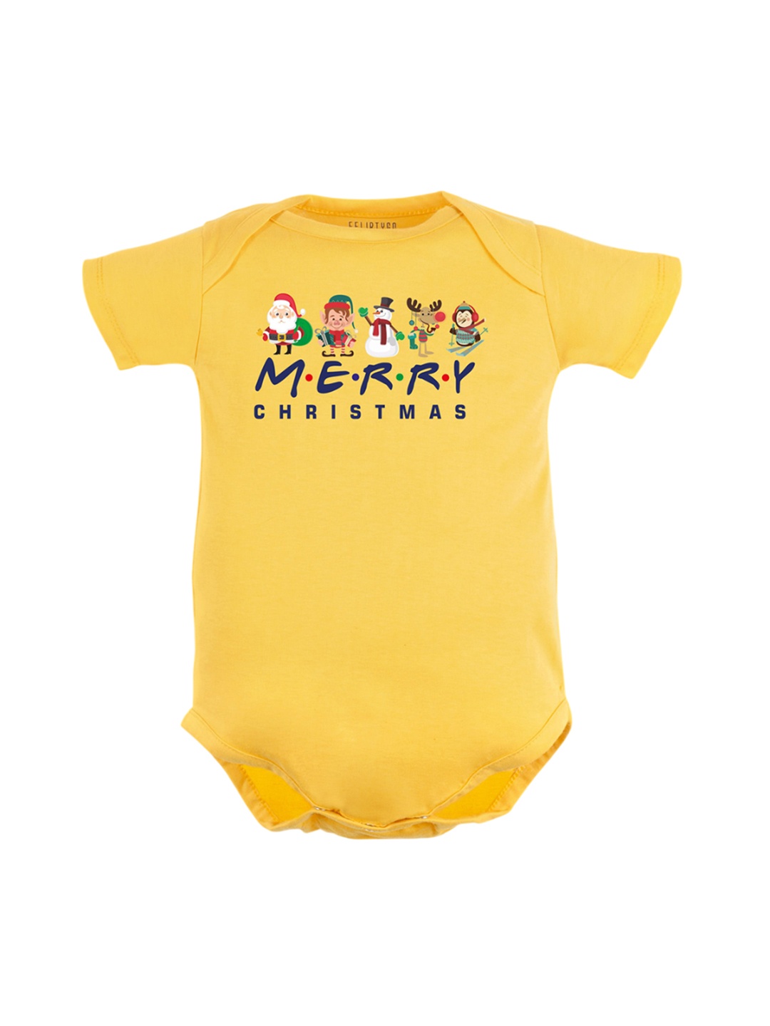 

FFLIRTYGO Infants Printed Pure Cotton Bodysuit, Yellow
