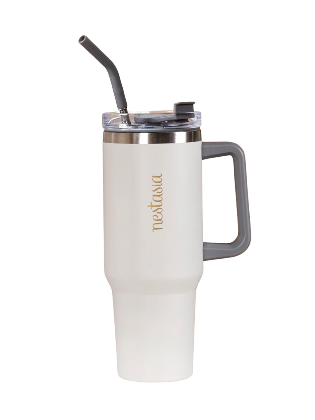 

Nestasia Cream-Coloured Single Stainless Steel Solid Double Wall Vacuum Water Bottle