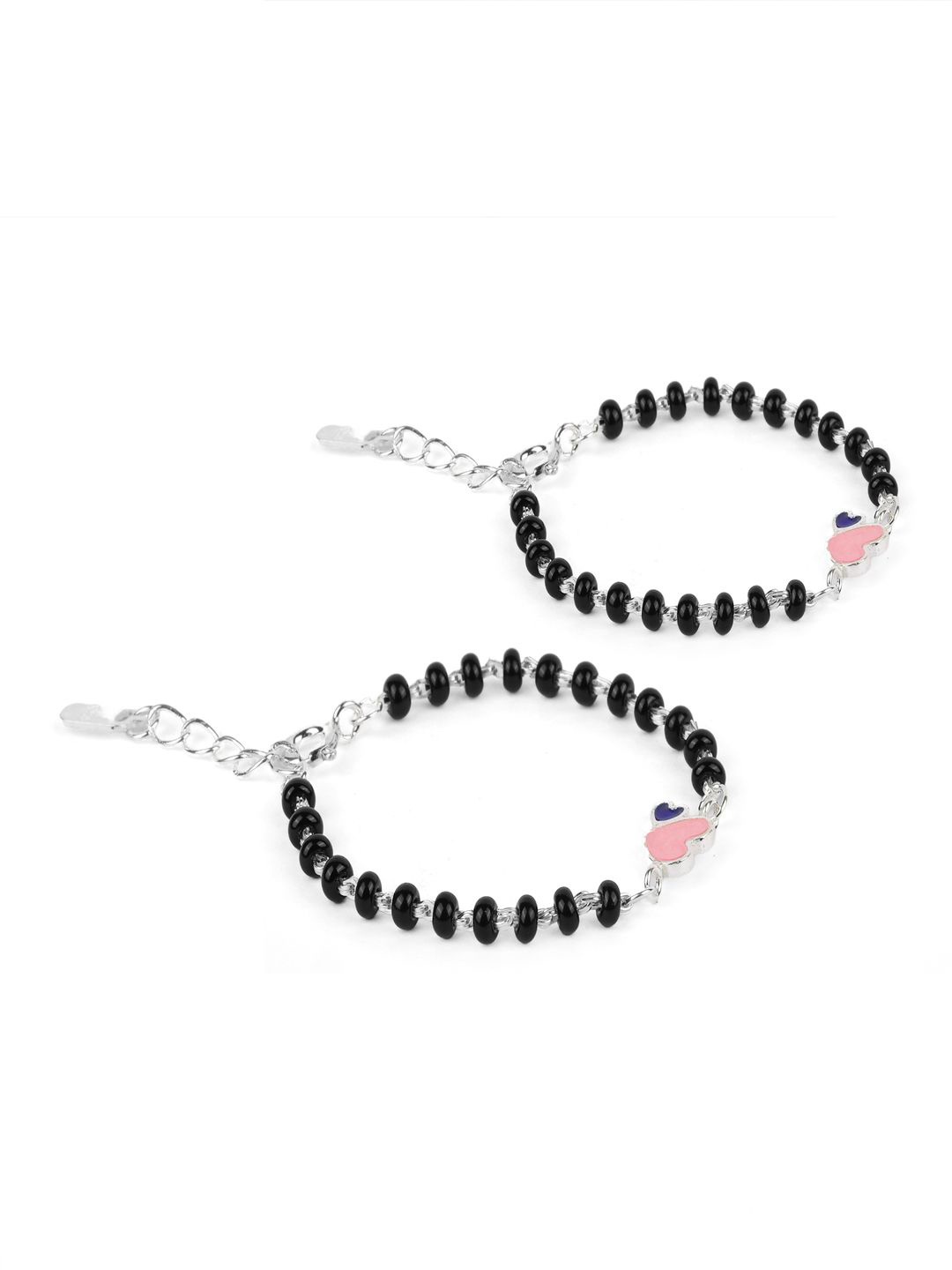

Paavni Unisex Kids 2 Sterling Silver Handcrafted Charm Bracelet