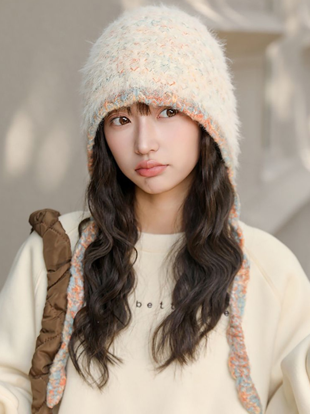 

StyleCast x Revolte Women Self Design Beanie, Off white