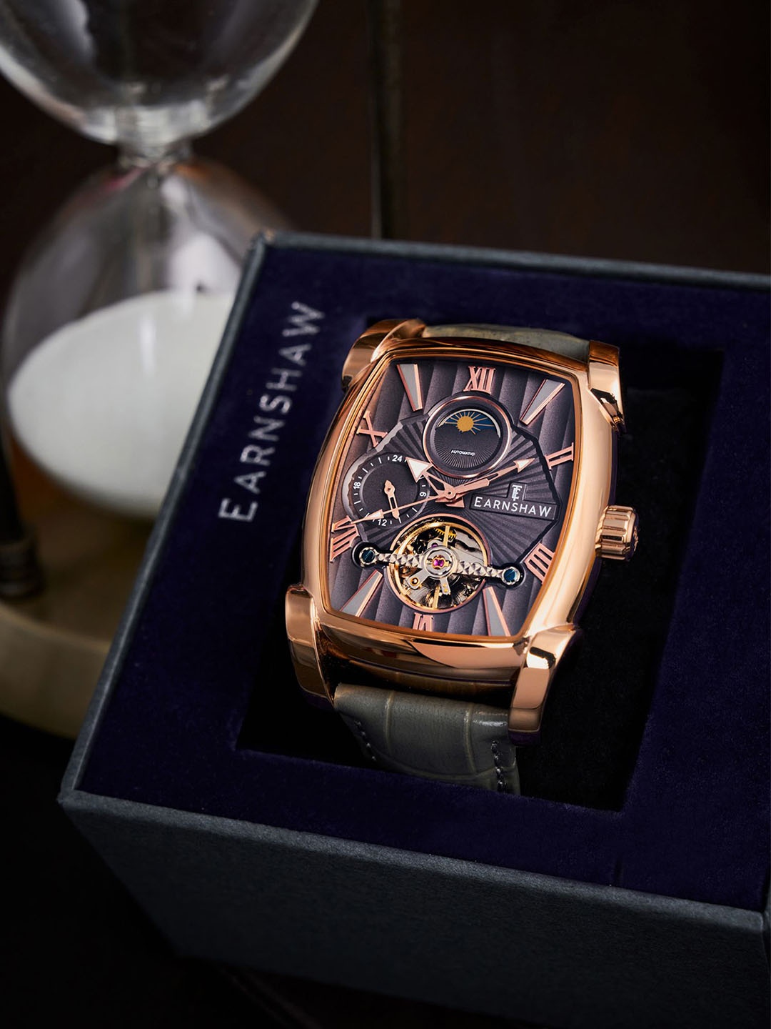 

EARNSHAW Men kensington Analogue Multi Function Automatic Motion Powered Watch ES-8296-05, Grey