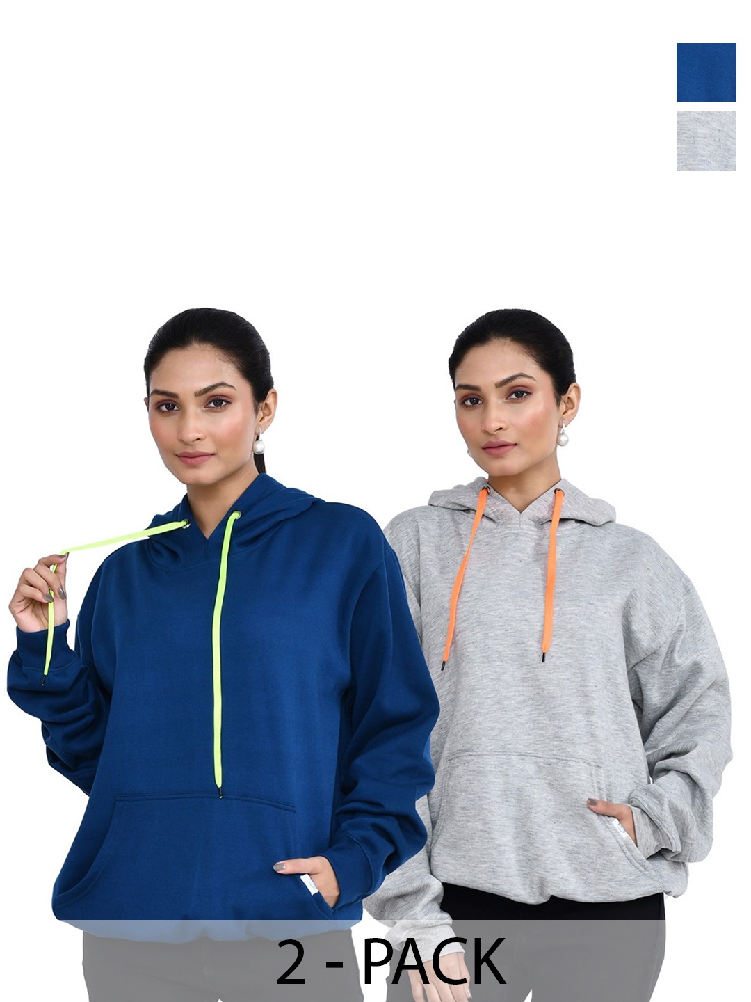 

RAPL Women Pack Of 2 Hooded Sweatshirt, Grey