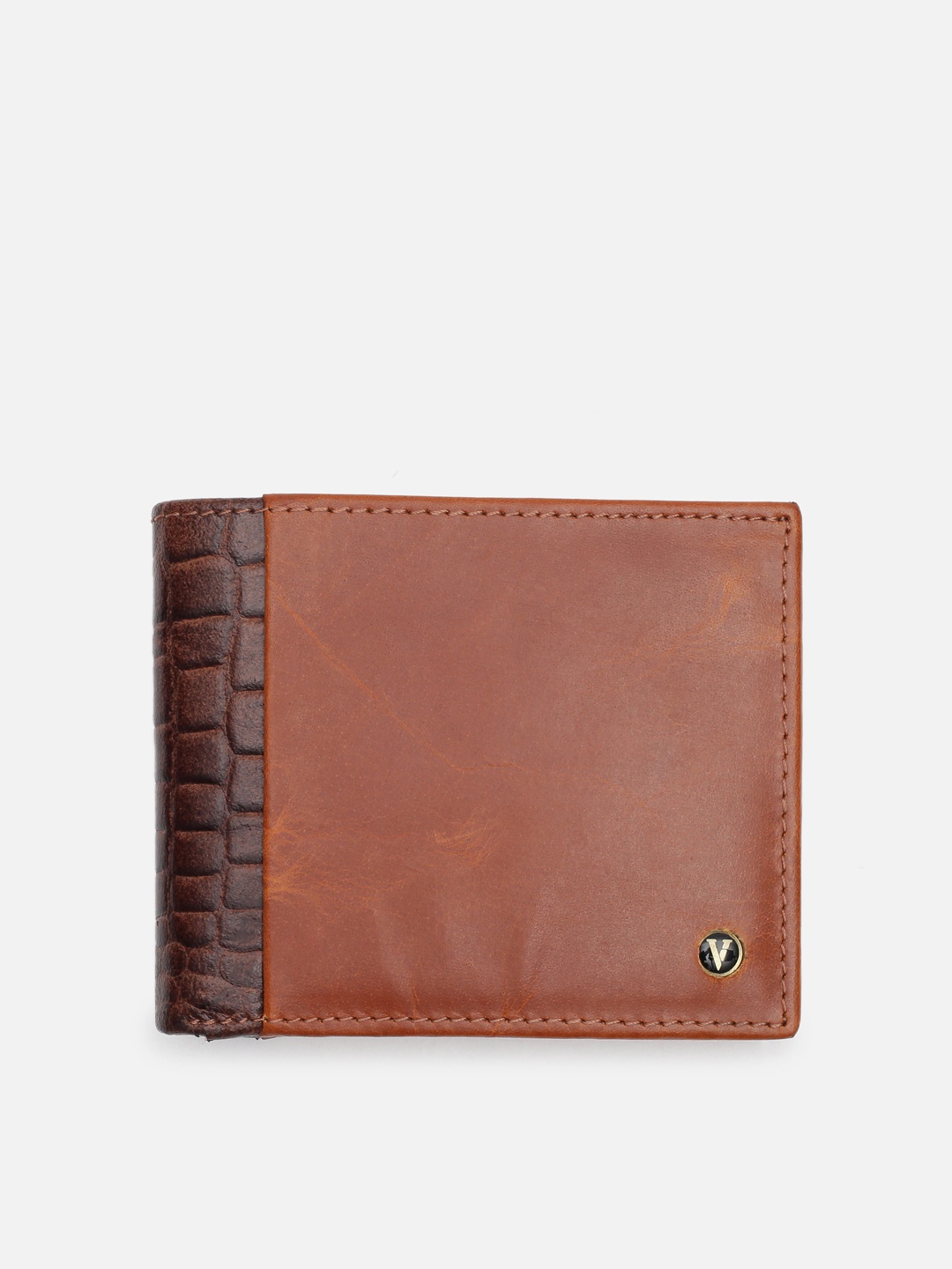 

Van Heusen Men Leather Two Fold Wallet, Brown