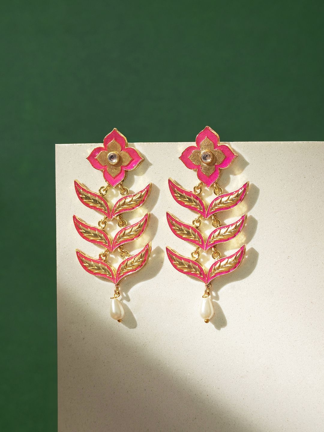 

TEEJH Contemporary Drop Earrings, Fuchsia