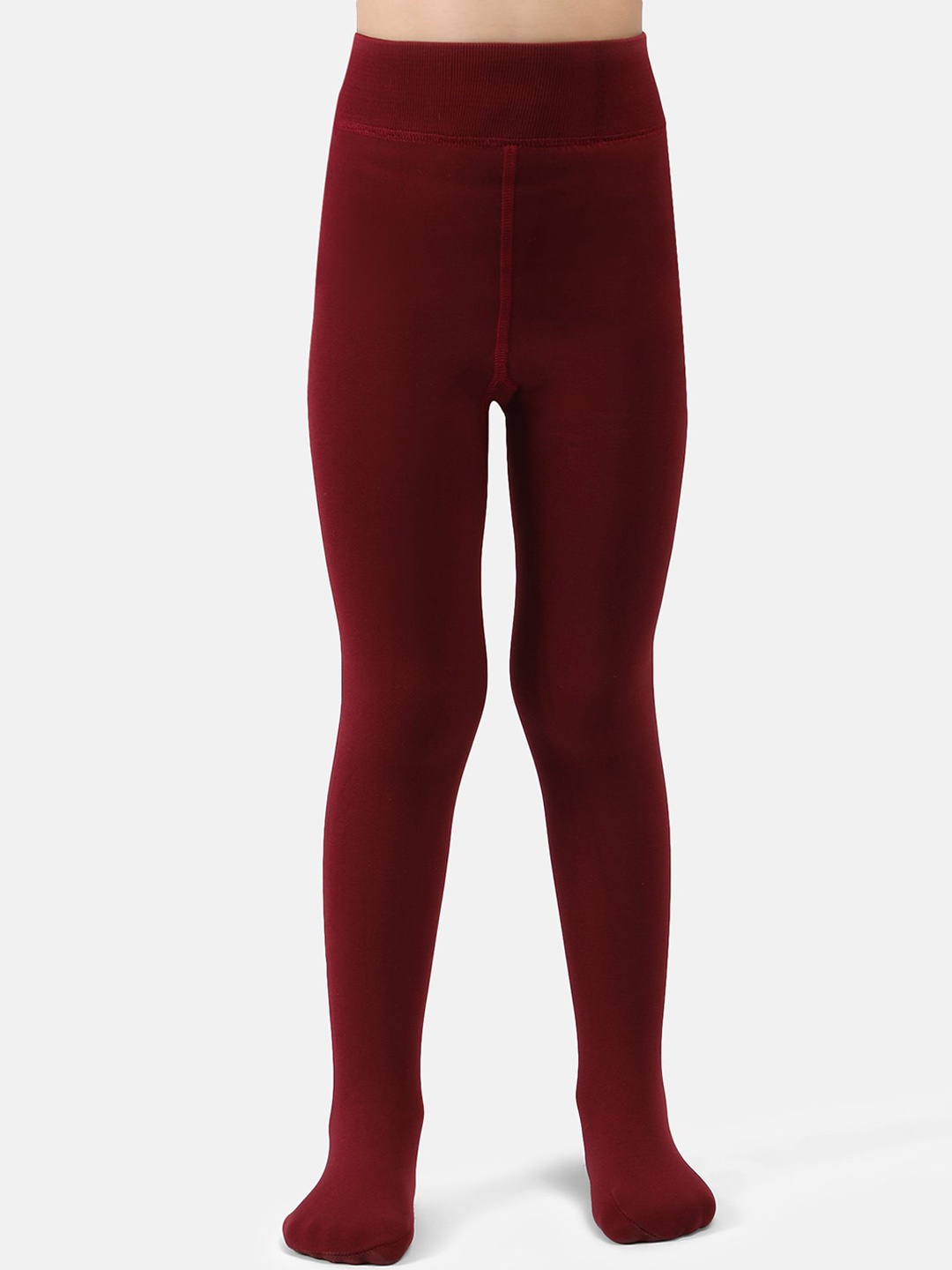 

N2S NEXT2SKIN Girls Thigh-High Stretchable Winter Stockings, Maroon