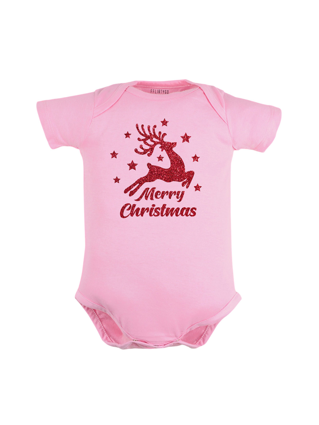 

FFLIRTYGO Infants Printed Cotton Bodysuit, Pink
