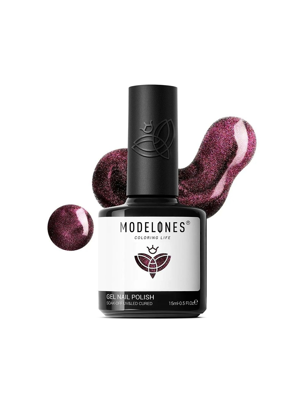 

Modelones Soak Off UV & LED Long Lasting Gel Nail Polish - 15 ml- Glamour - 1274, Brown