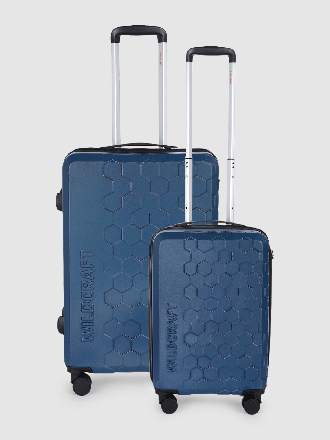 

Wildcraft Set of 2 Pyxis Trolley Suitcases - Cabin & Medium, Navy blue