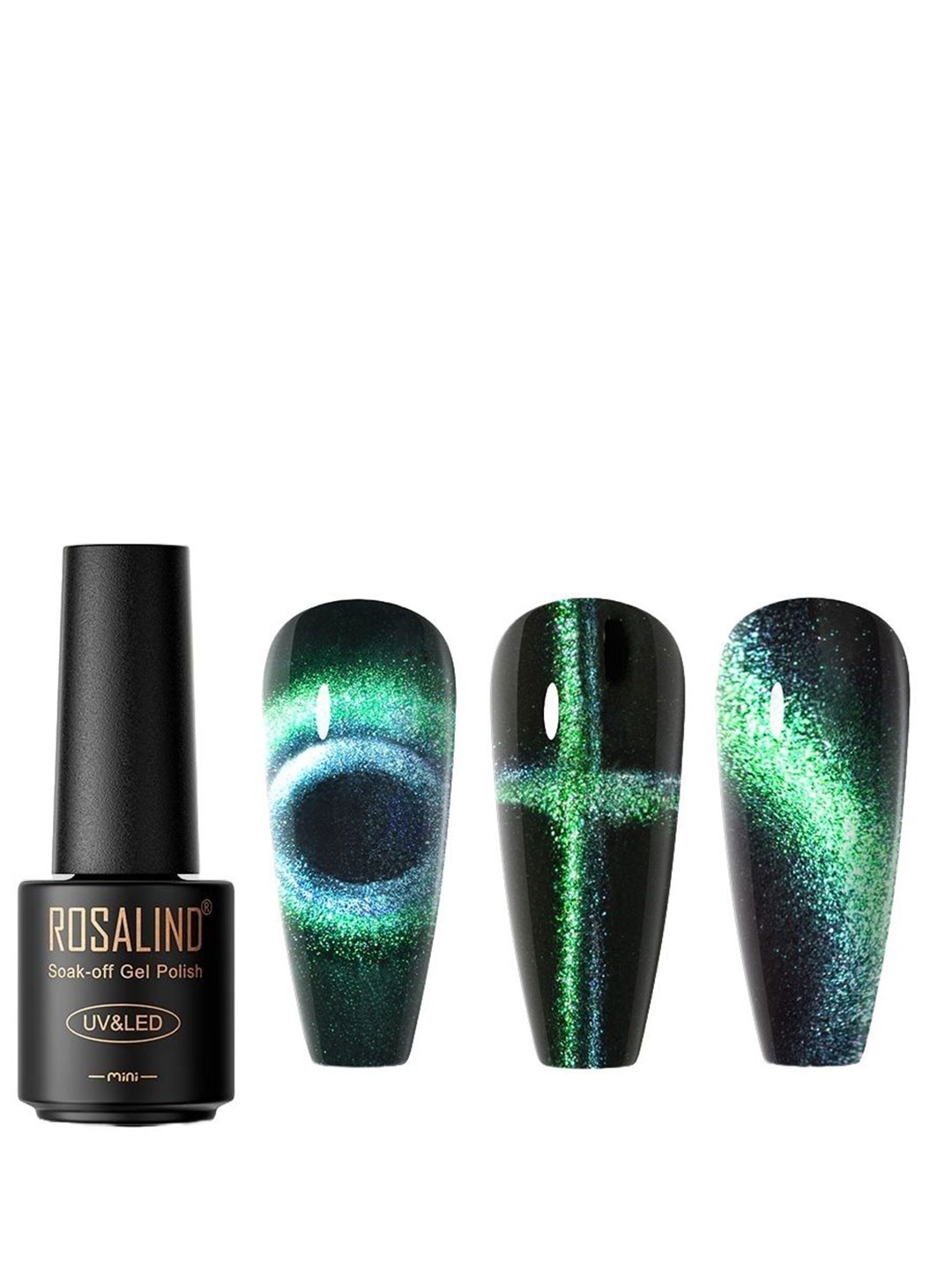 

ROSALIND Soak-Off UV & LED Long-Wearing Gel Polish - 7 ml - C263 Black & Green