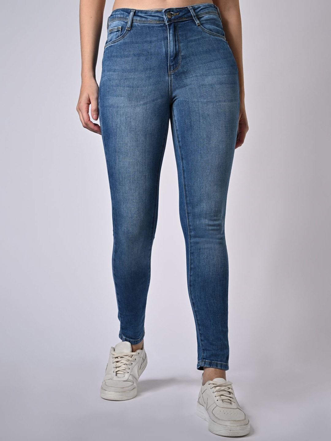 

Kraus Jeans Women High-Rise Light Fade Skinny Fit Jeans, Blue
