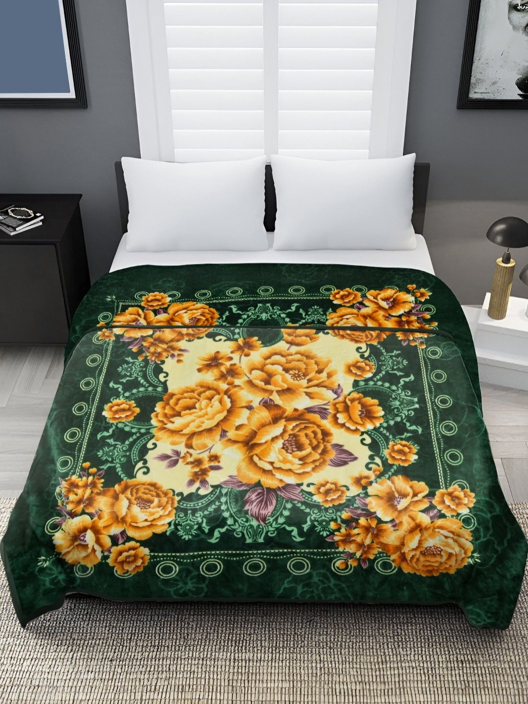 

Spangle Green Mink Heavy Winter 450 GSM Double Bed Blanket