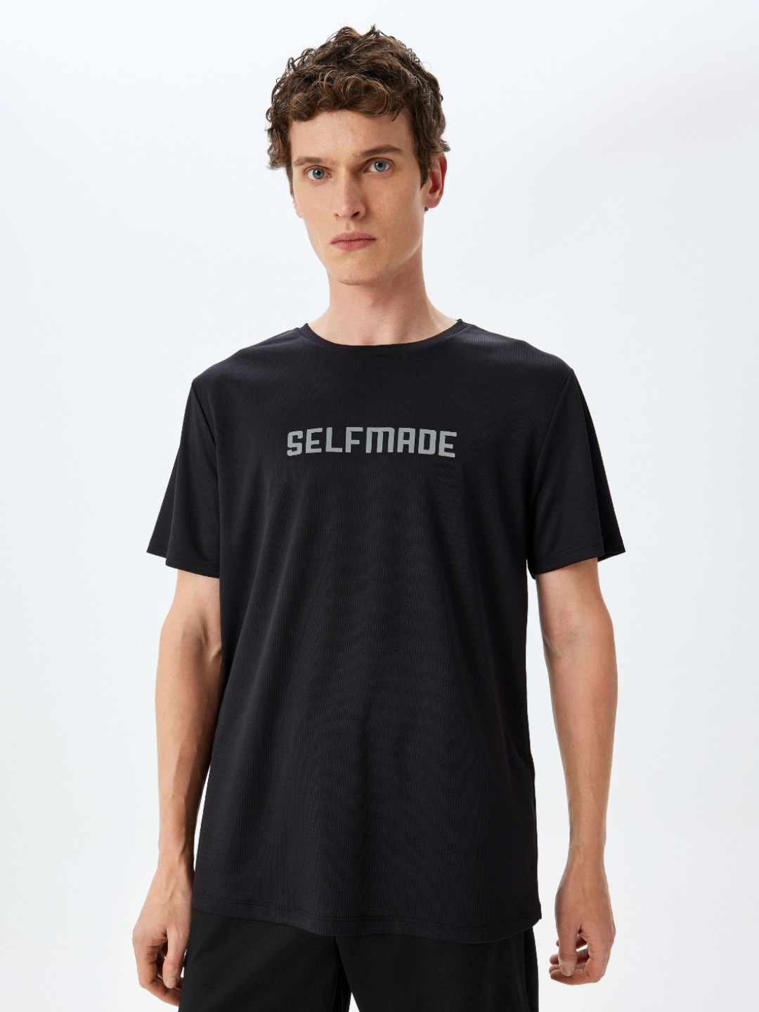

Koton Men Typography Printed Round Neck T-shirt, Black