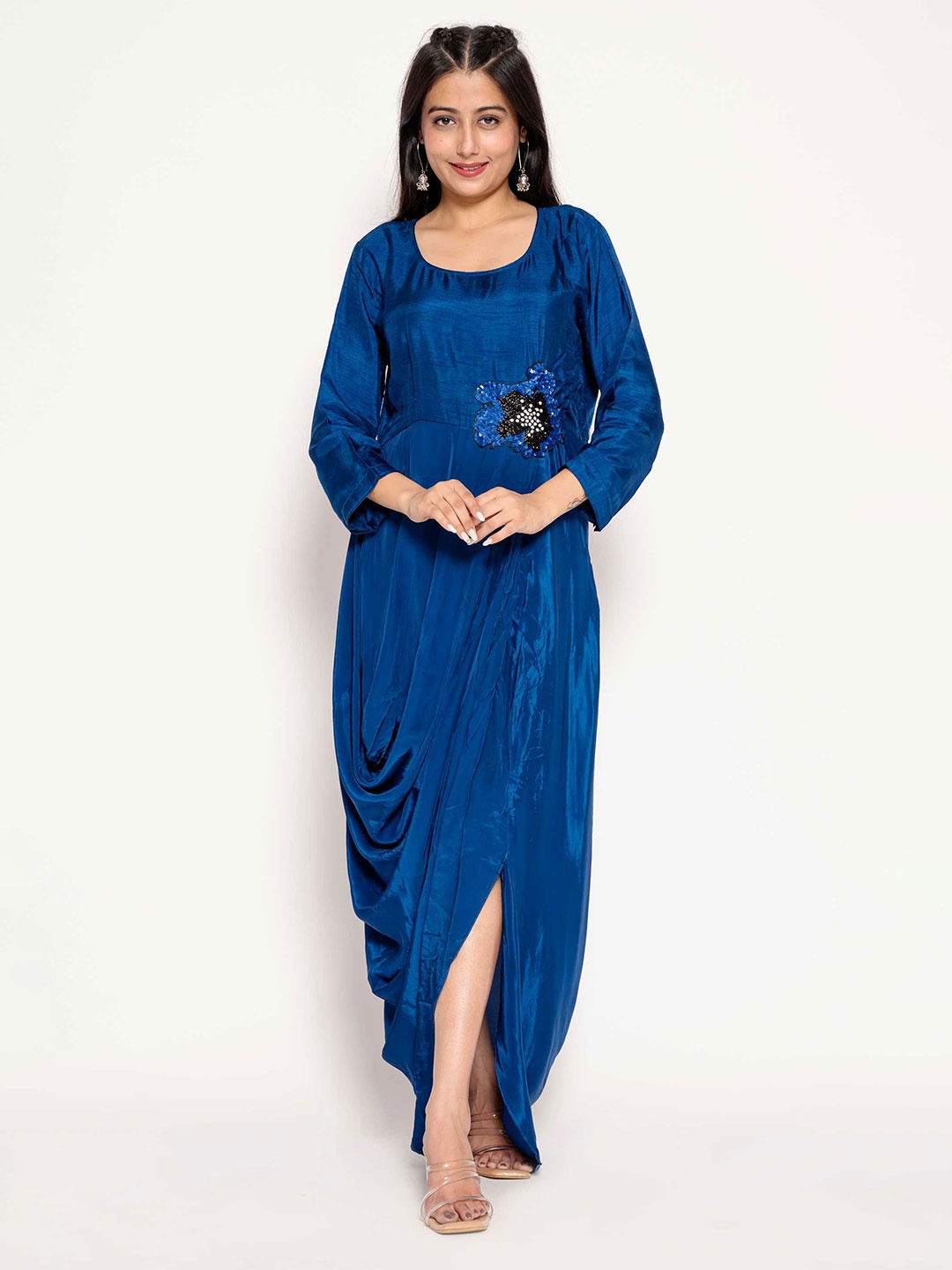 

AFFAIRE'S BY LEVELL5 Women Maxi Gown Dress, Blue