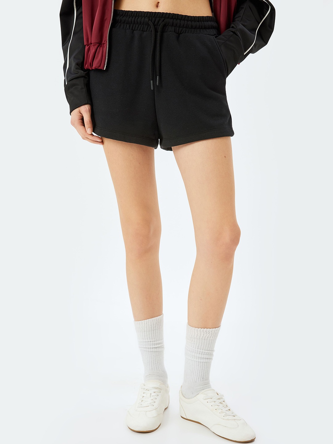 

Koton Women Mid-Rise Shorts, Black