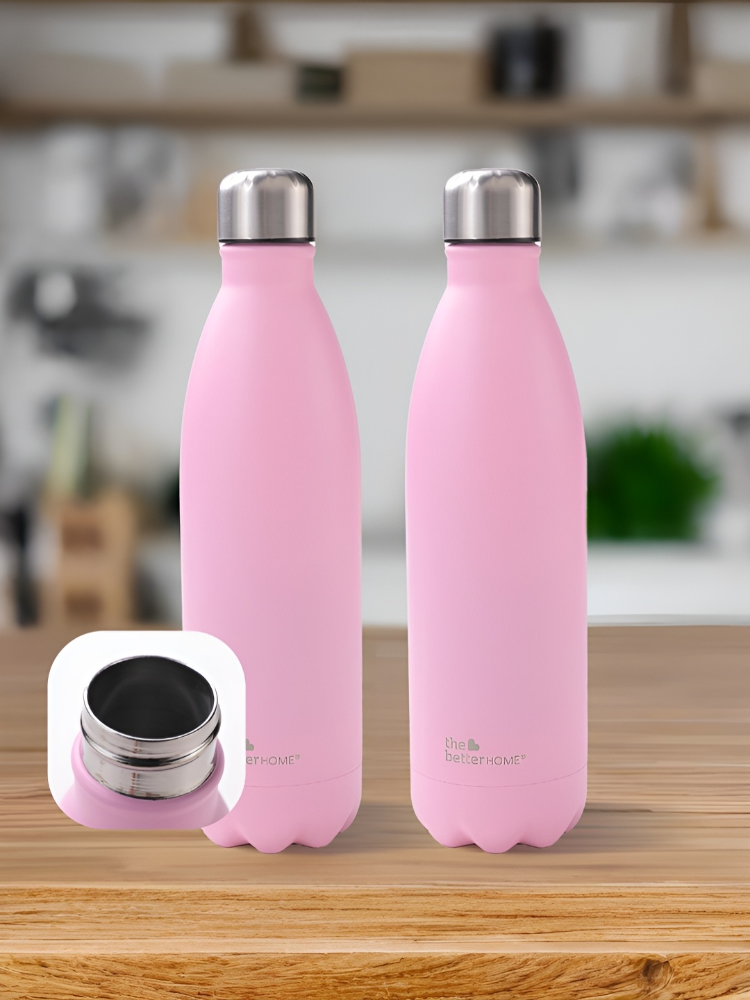 

The Better Home Pink Set of 2 Stainless Steel Double Wall Vacuum Water Bottle