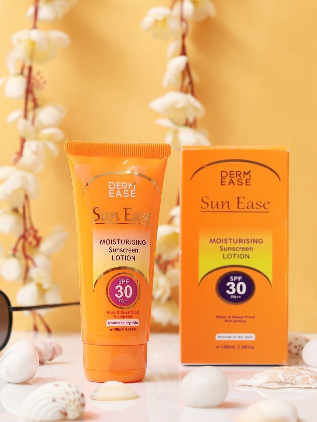 

DERMEASE Sun Ease Moisturising Suncreen SPF 30 PA++ Lotion - 100 ml, White