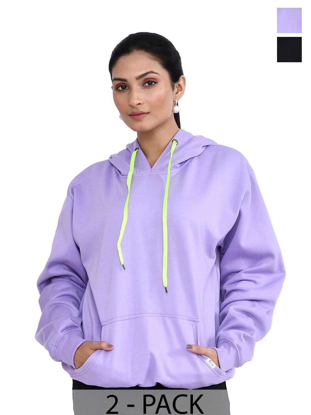 

RAPL Women Pack Of 2 Hooded Sweatshirt, Multi