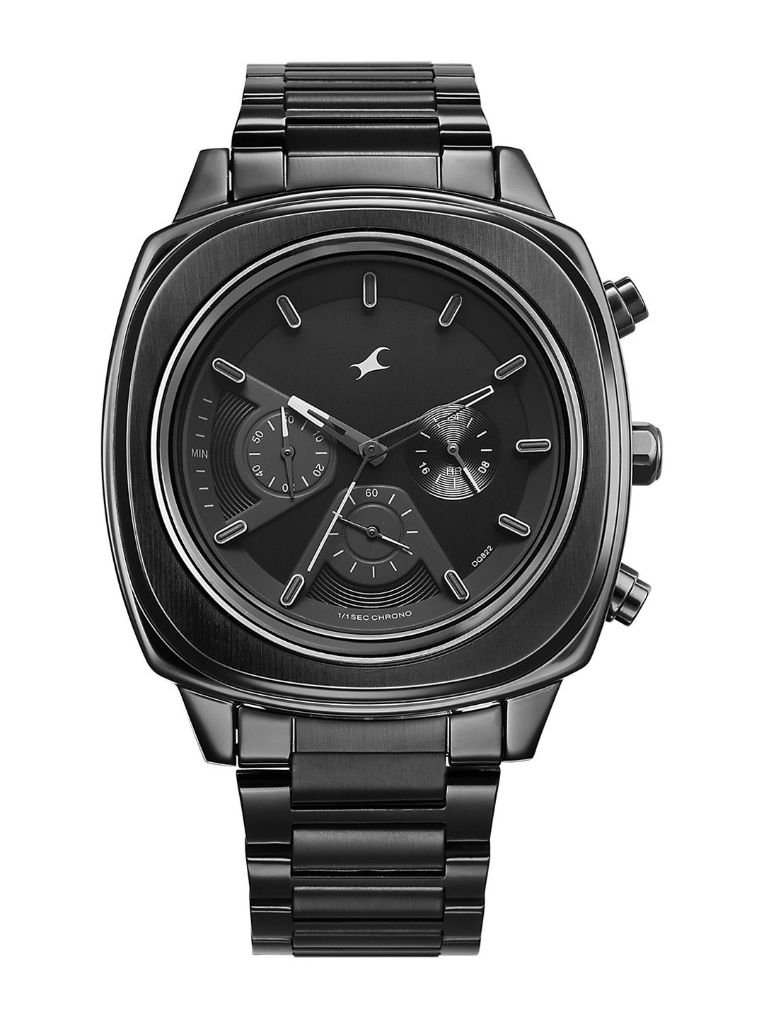 

Fastrack Men Brass Dial & Stainless Steel Bracelet Style Straps Analogue Watch 3319NM01, Black